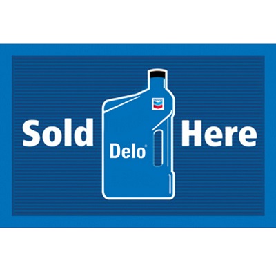 Delo Sold Here Floor Mat - English