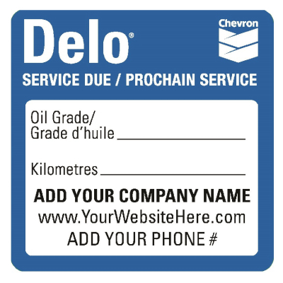 Delo Oil Change CLINGS Handwritten - Print on Demand