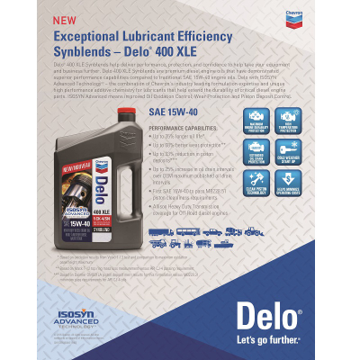 Delo 400 XLE SAE 15W-40 Sell Sheet - English