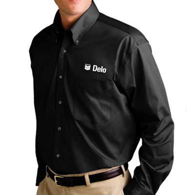 Delo Wrinkle-Resistant Long Sleeve Shirt Black