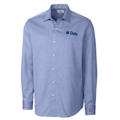 Delo Herringbone Shirt French Blue